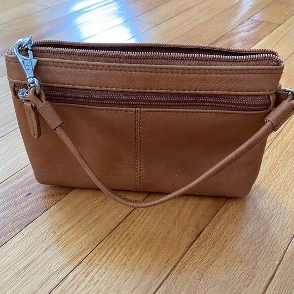 NEW ili New York Cheyenne Leather Smartphone Wristlet  Color Saddle Tan RFID - Picture 10 of 14